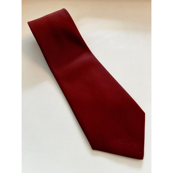 Vintage Hemden-Bauer Silk Necktie in Solid rust red Made in Italy 57x3.5” - Picture 2 of 5
